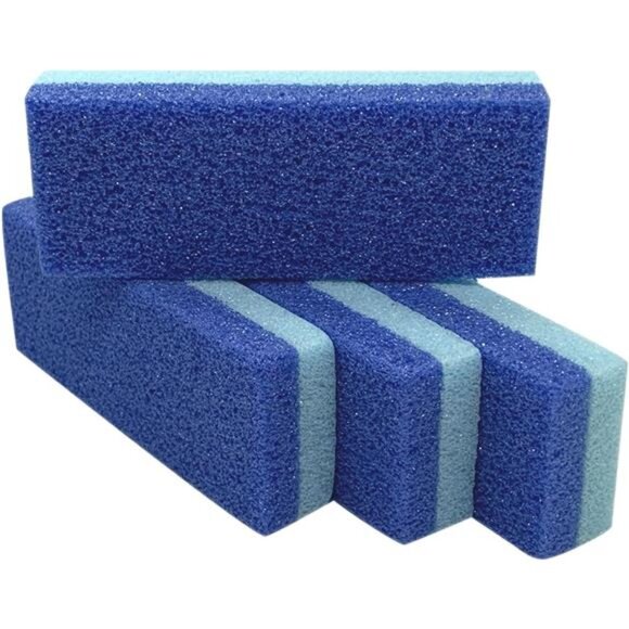 Foot Pumice Stone for Feet Hard Callus Remover and Scrubber (Pack of 4) (Blue) - Picture 1 of 13